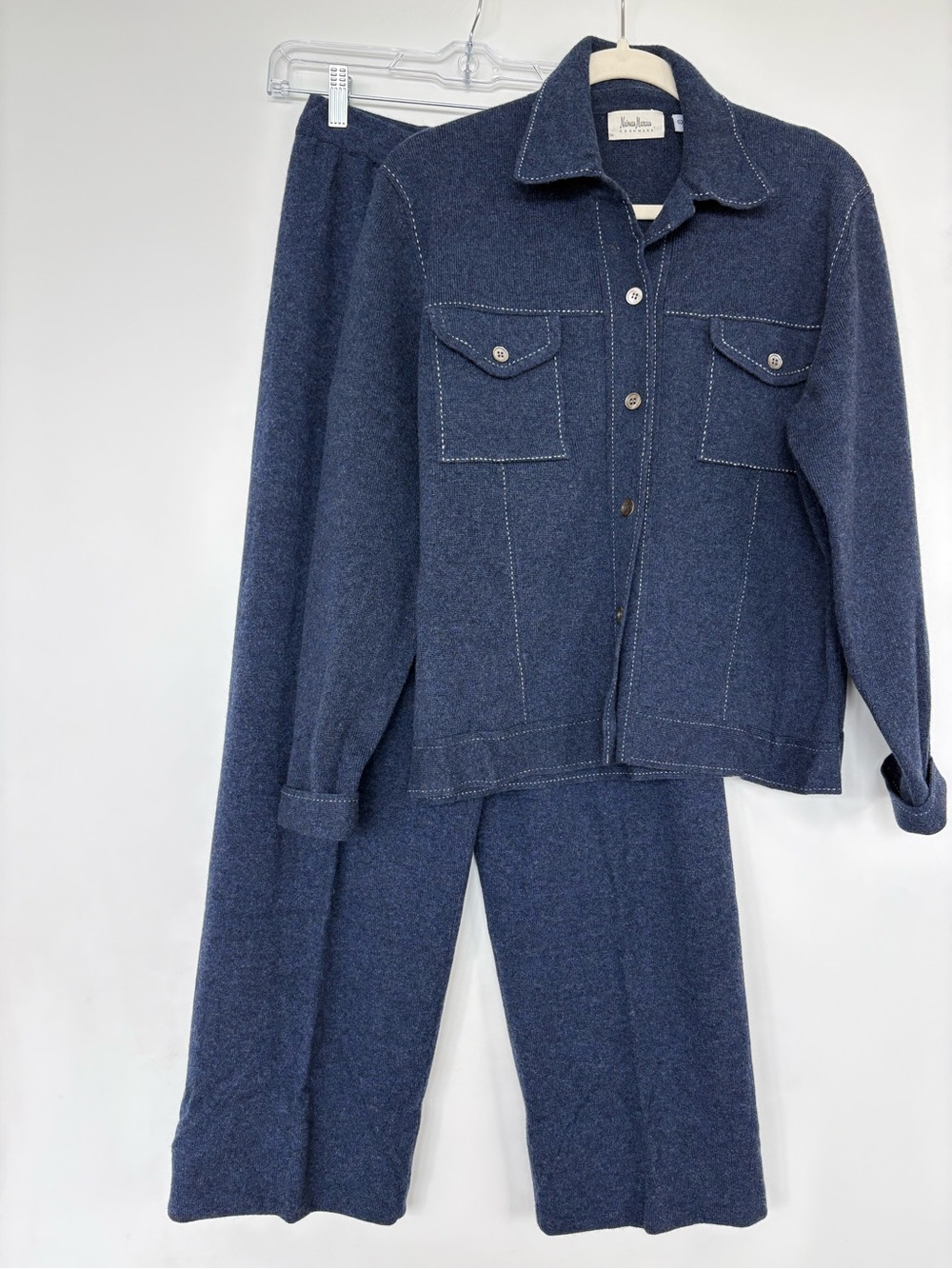 Neiman Marcus cashmere blue sweater pants s/m (6-8) fit